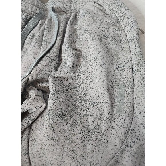 Gymshark Chalk Joggers Women's Gray White Paint Splatter Cut Out Knees Zip- XS - Picture 11 of 12